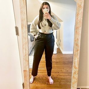 LOFT Paperbag Faux Leather Pant